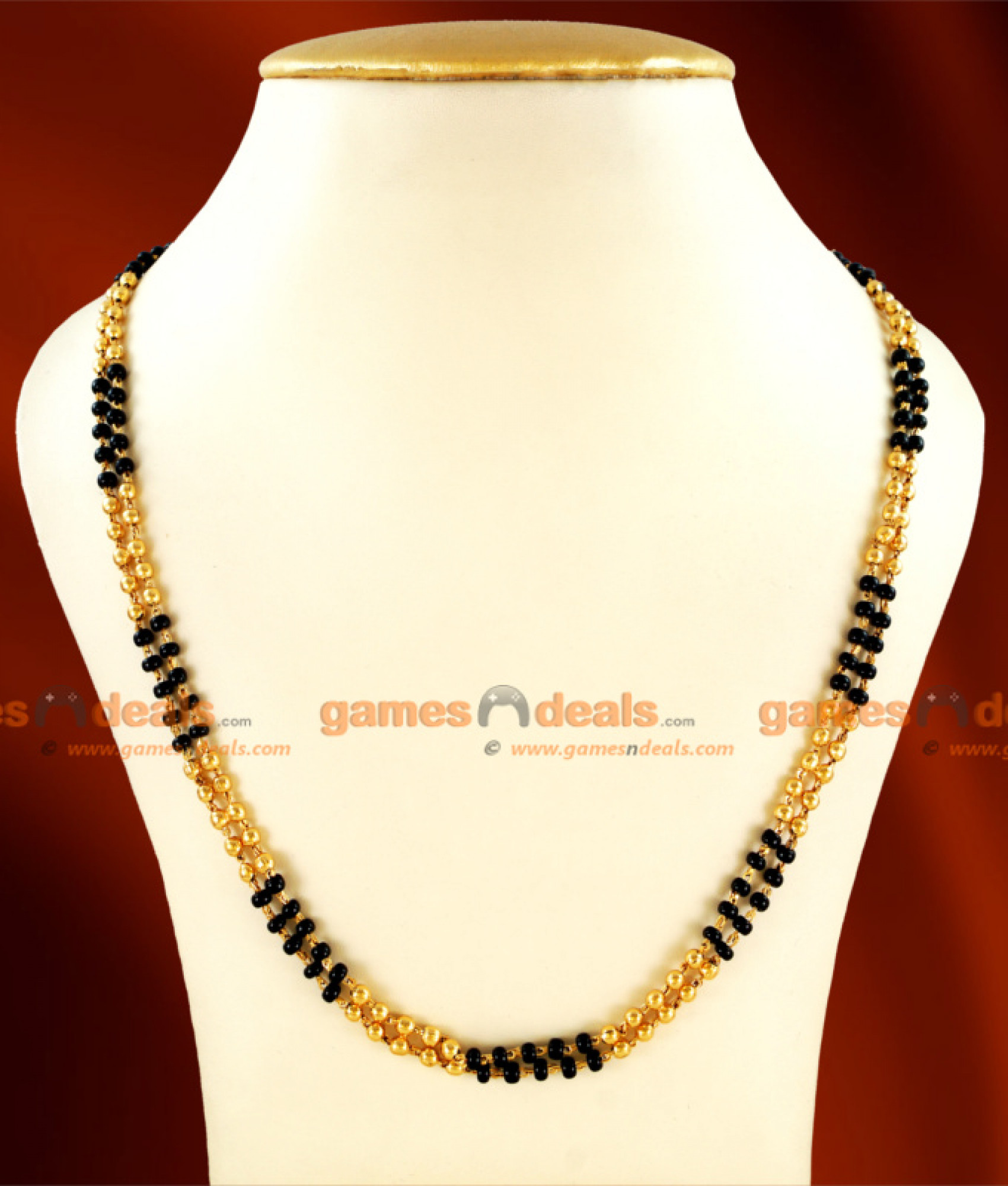 CKMN21 One gm Chidambaram Gold Plated Jewellery Mangalsutra Thread